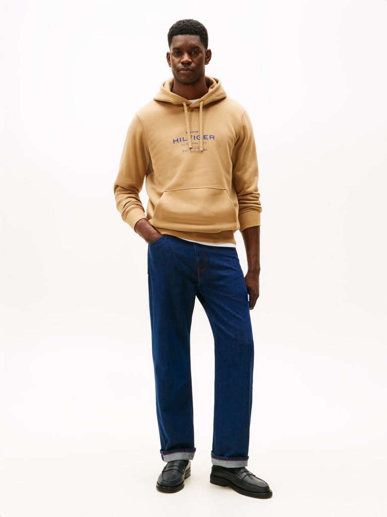 Brown Oval Graphic Hoodie  Men