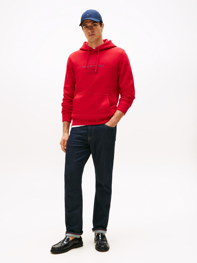 Red Oval Graphic Hoodie  Men