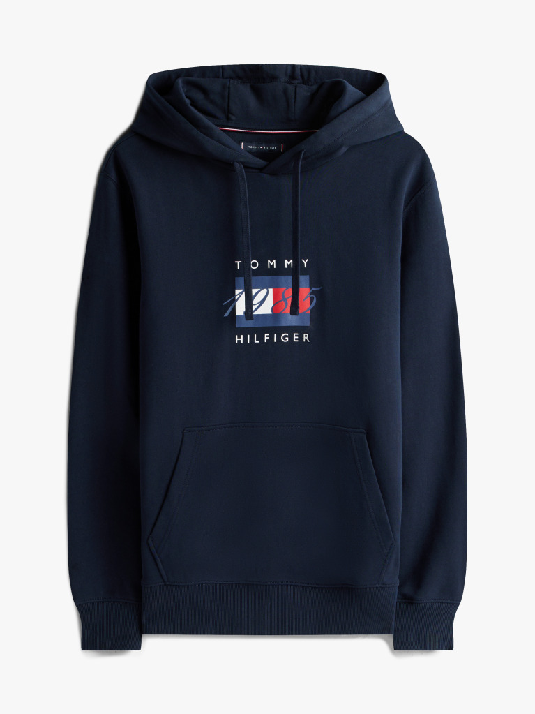 Blue Flag Graphic Drawstring Hoody  Men