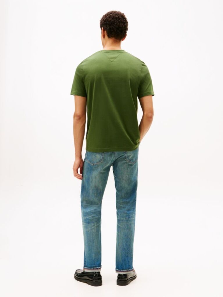 Green Logo Graphic Jersey Crew Neck T-Shirt  Men