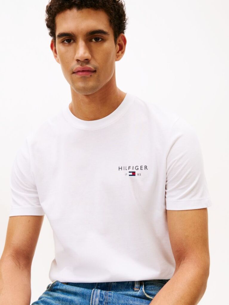 White Logo Regular T-Shirt  Men