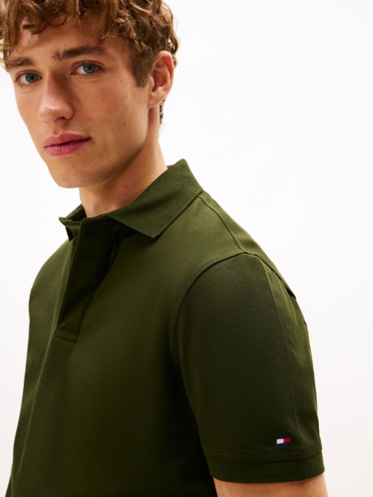 Green Regular Fit Concealed Plaquet Polo Shirt  Men