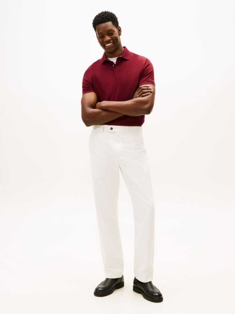 Red Regular Fit Concealed Plaquet Polo Shirt  Men