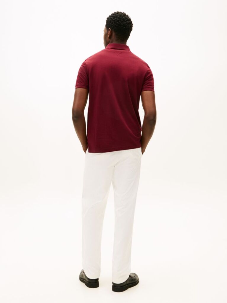 Red Regular Fit Concealed Plaquet Polo Shirt  Men