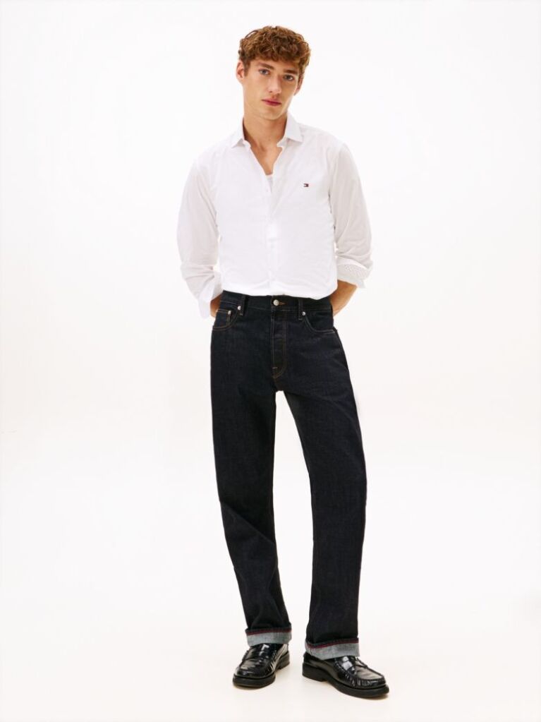 White TH Flex Dobby Slim Fit Shirt  Men