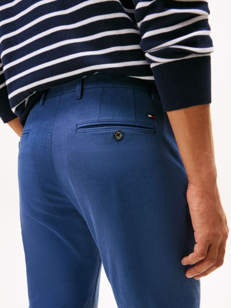 Blue Denton Twill Chinos  Men