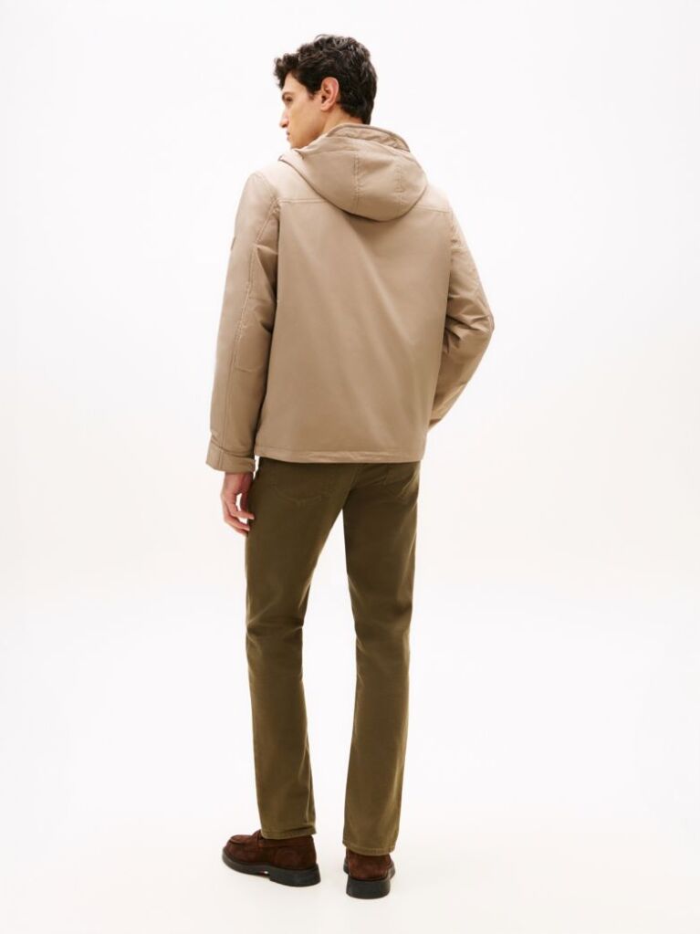 Beige Lightweight Packable Hooded Jacket  Men