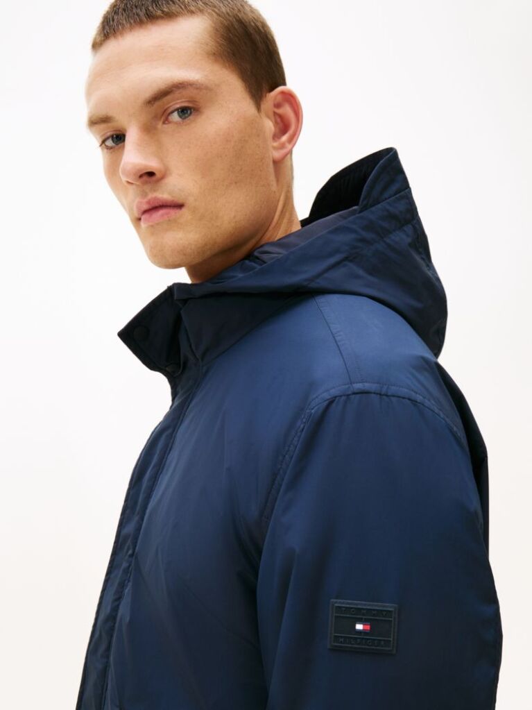 Blue Lightweight Packable Hooded Jacket  Men