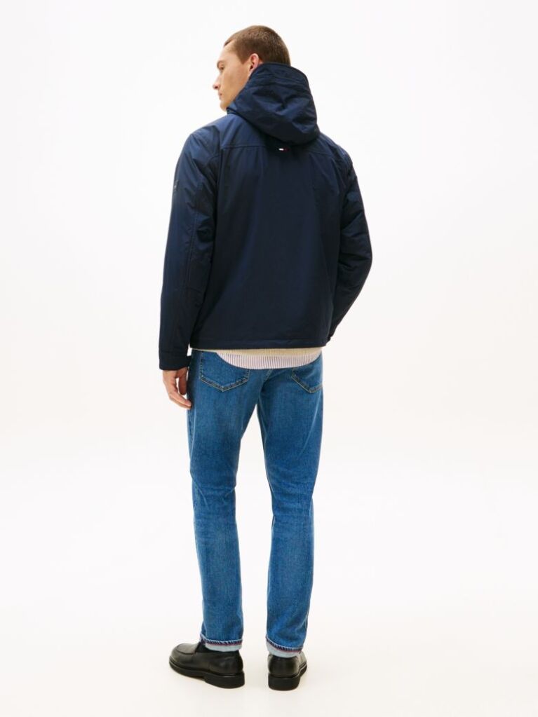 Blue Lightweight Packable Hooded Jacket  Men