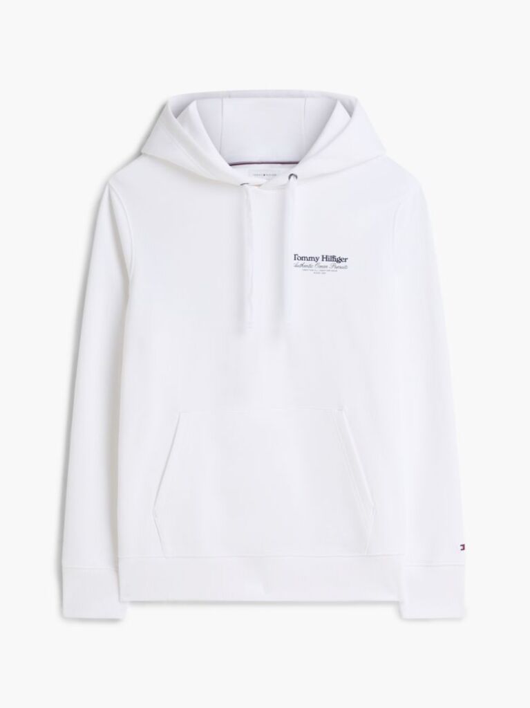 White Back Graphic Relaxed Terry Hoody  Men