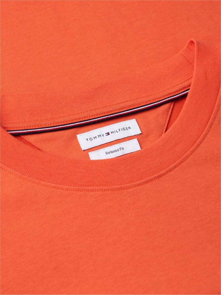 Orange Mixed Texture T-Shirt  Men