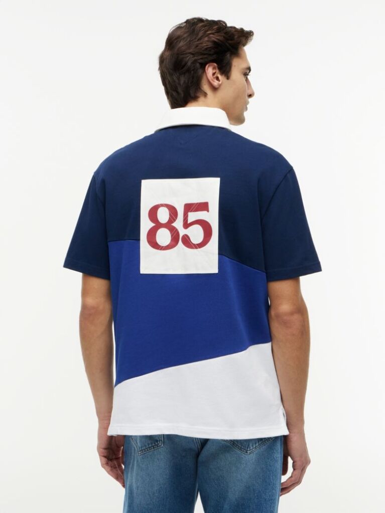 Multi Relaxed Fit Back Logo Colour-Blocked Polo Shirt  Men