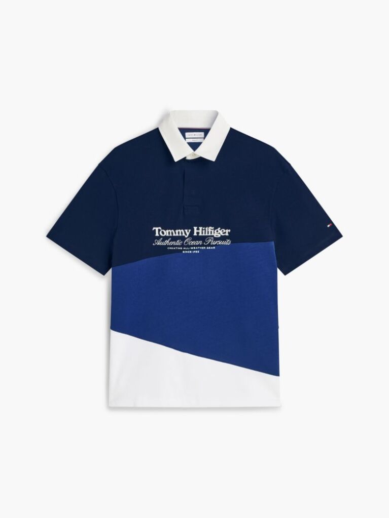 Multi Relaxed Fit Back Logo Colour-Blocked Polo Shirt  Men