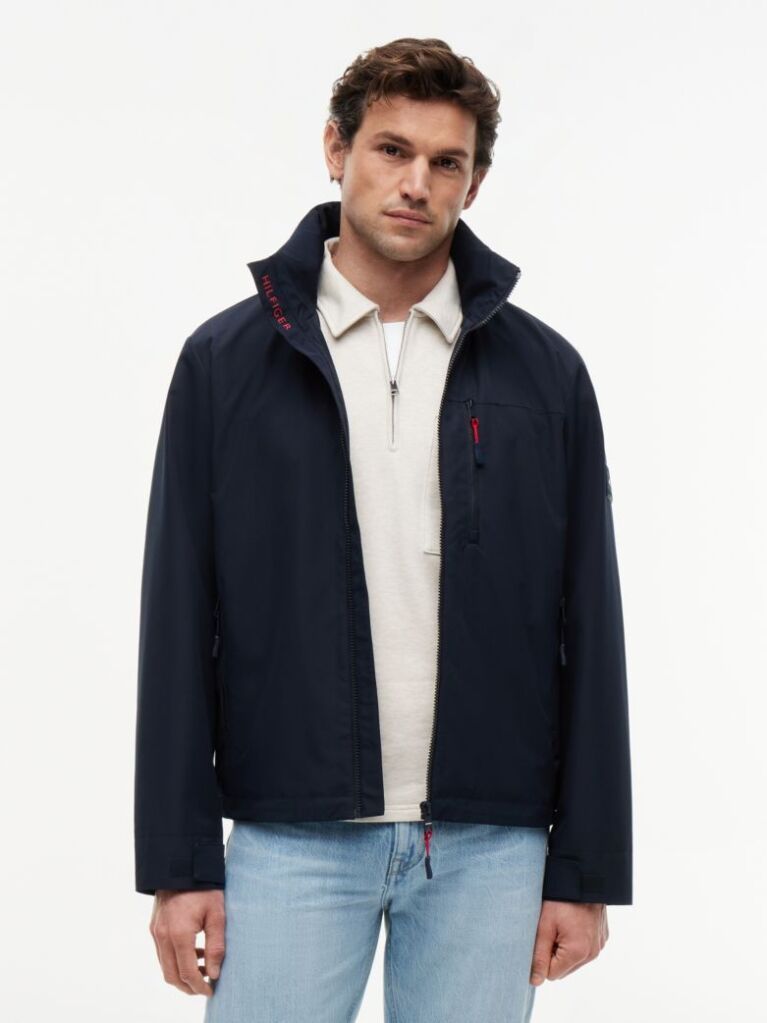 Blue Logo Collar Zip-Thru Jacket  Men