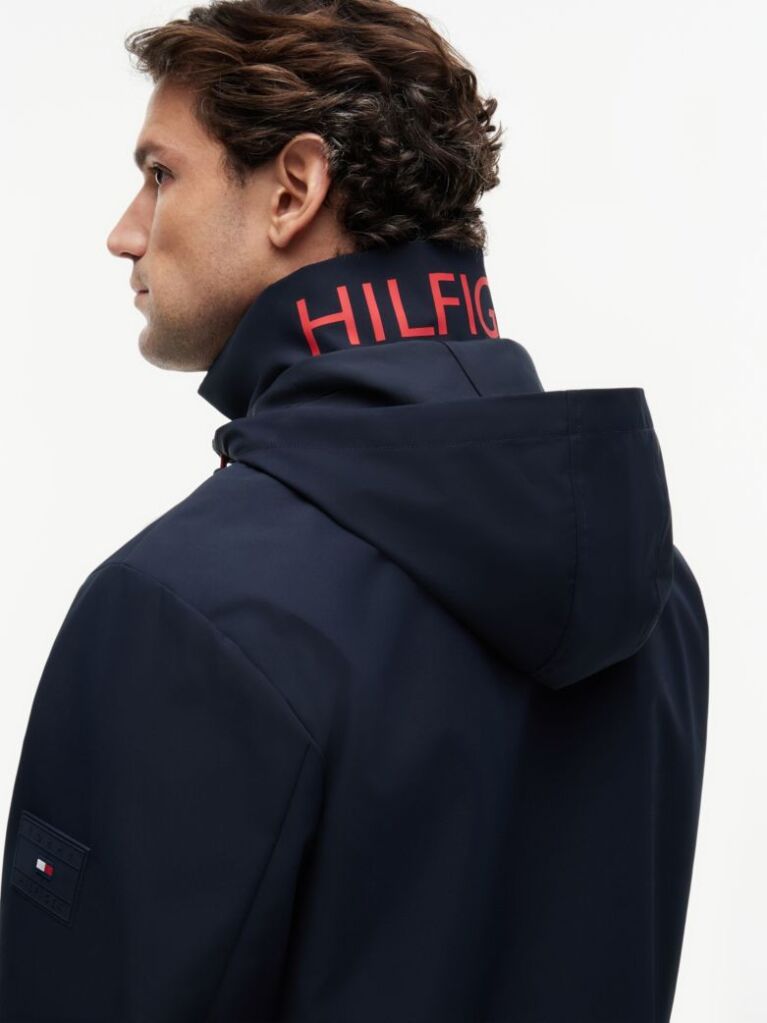 Blue Logo Collar Zip-Thru Jacket  Men