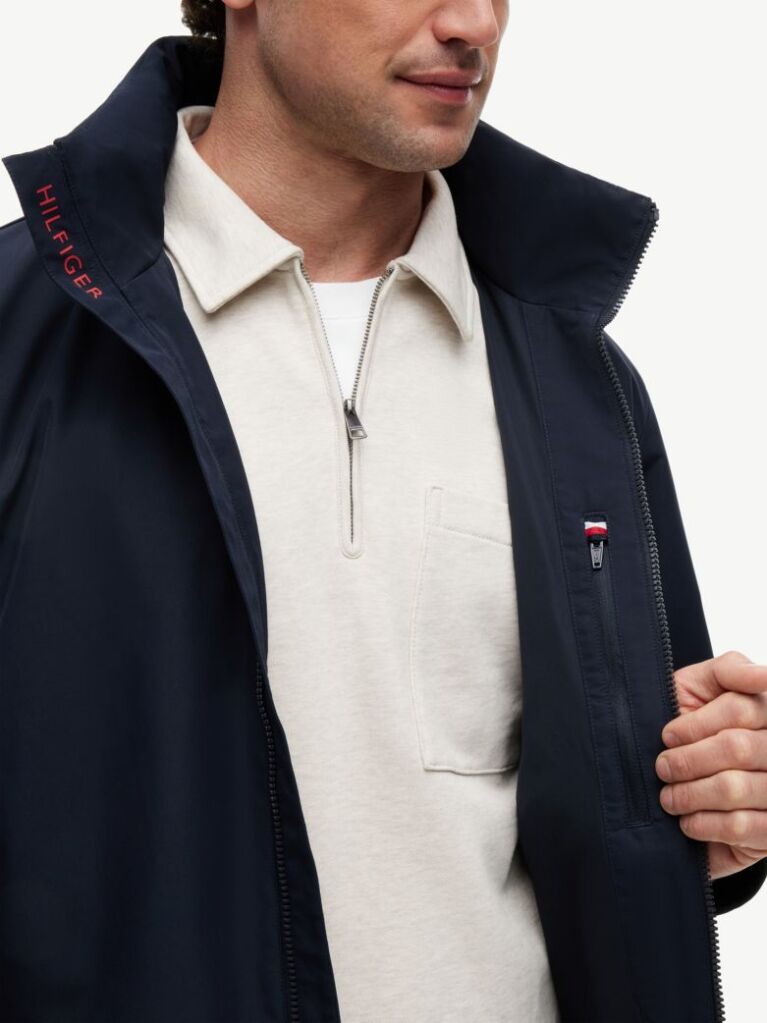 Blue Logo Collar Zip-Thru Jacket  Men