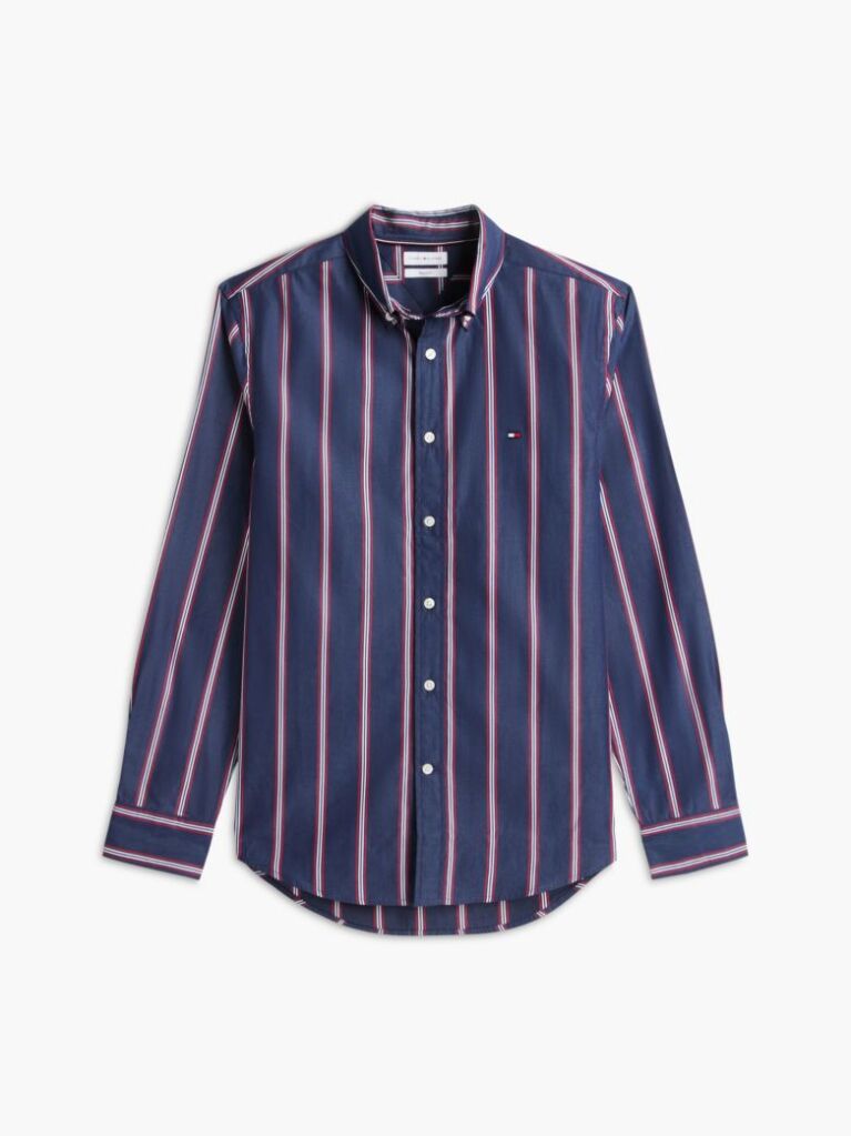 Multi Regular Fit Flex Stripe Poplin Shirt  Men