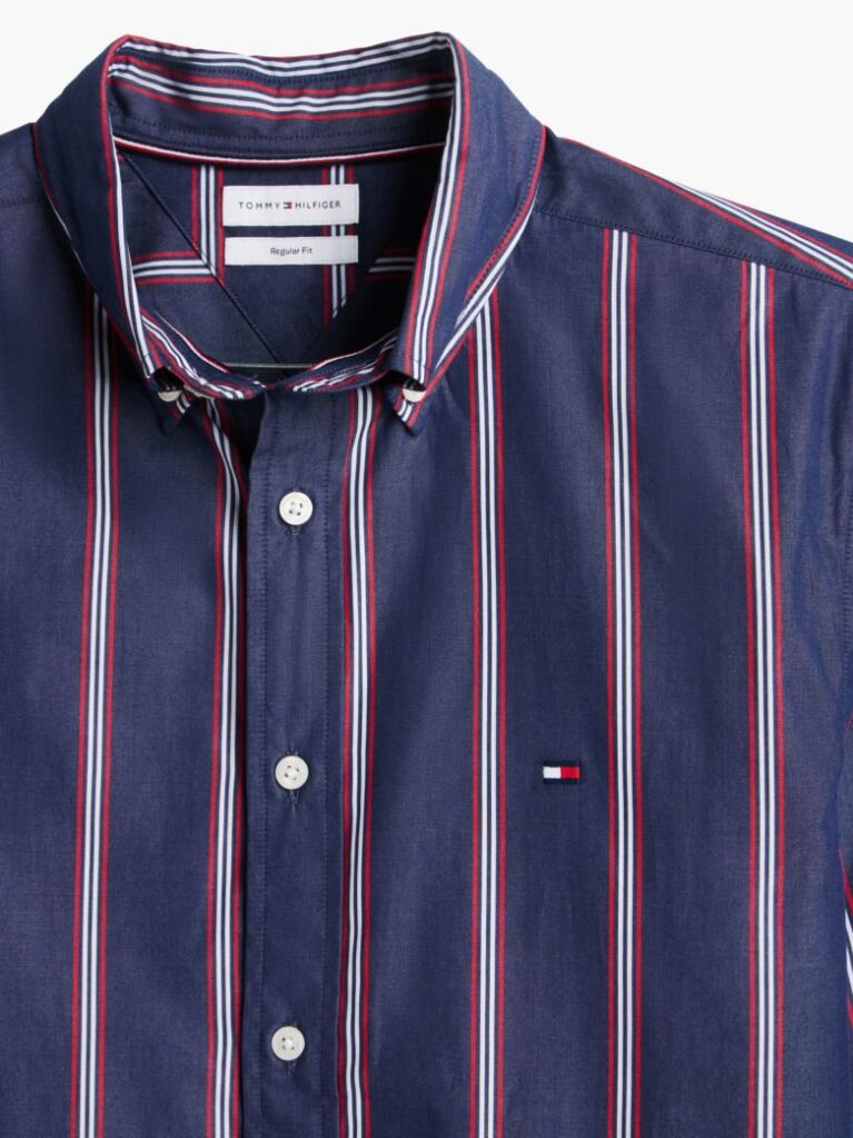 Multi Regular Fit Flex Stripe Poplin Shirt  Men