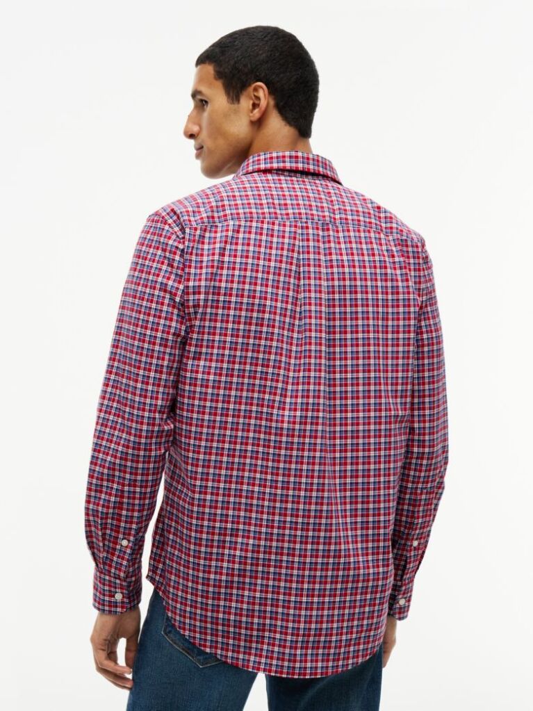 Multi Regular Fit Flex Tartan Poplin Shirt  Men