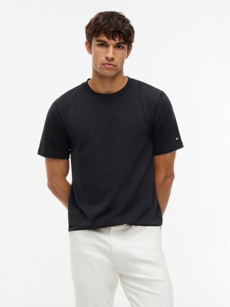 Black Performance Flex Peached Terry T-Shirt  Men