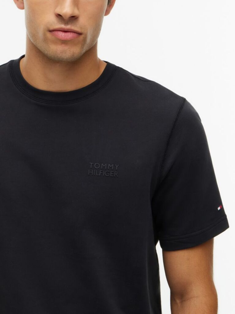 Black Performance Flex Peached Terry T-Shirt  Men