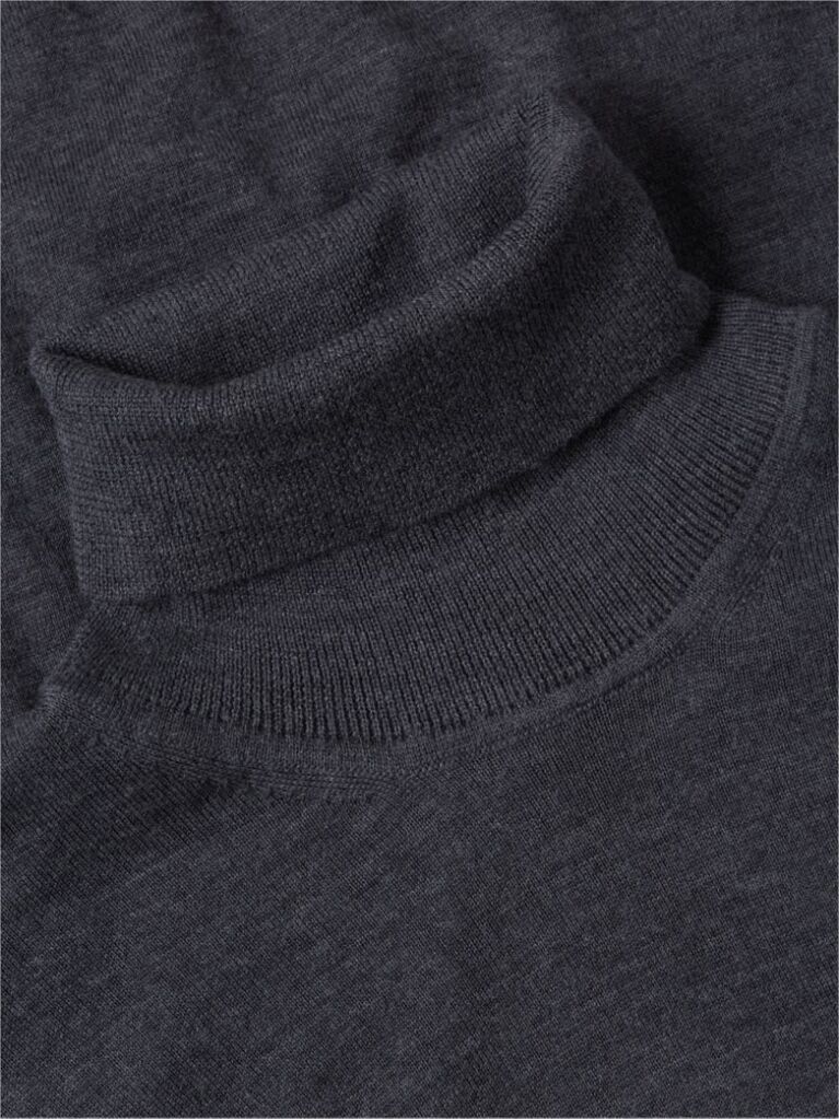 Grey New York Label Wool Roll Neck Jumper  Men