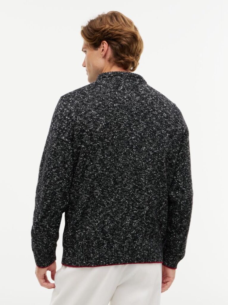 Blue New York Label Wool Blend Relaxed Jumper  Men