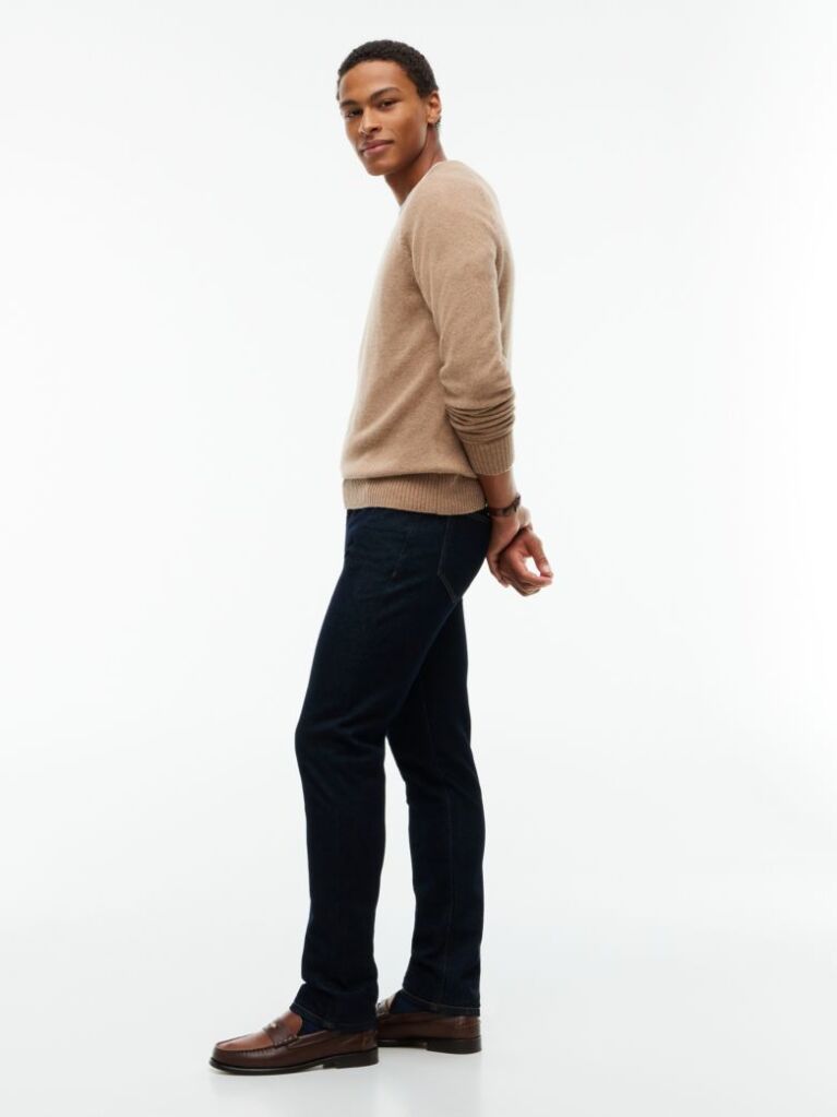 Blue Denton Slim Straight Jeans  Men