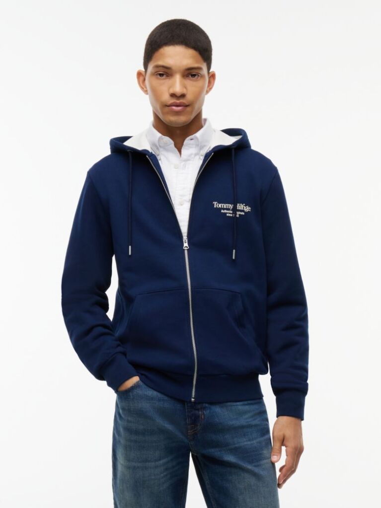 Blue Back Graphic Terry Zip-Thru Hoody  Men