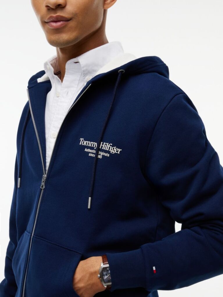 Blue Back Graphic Terry Zip-Thru Hoody  Men
