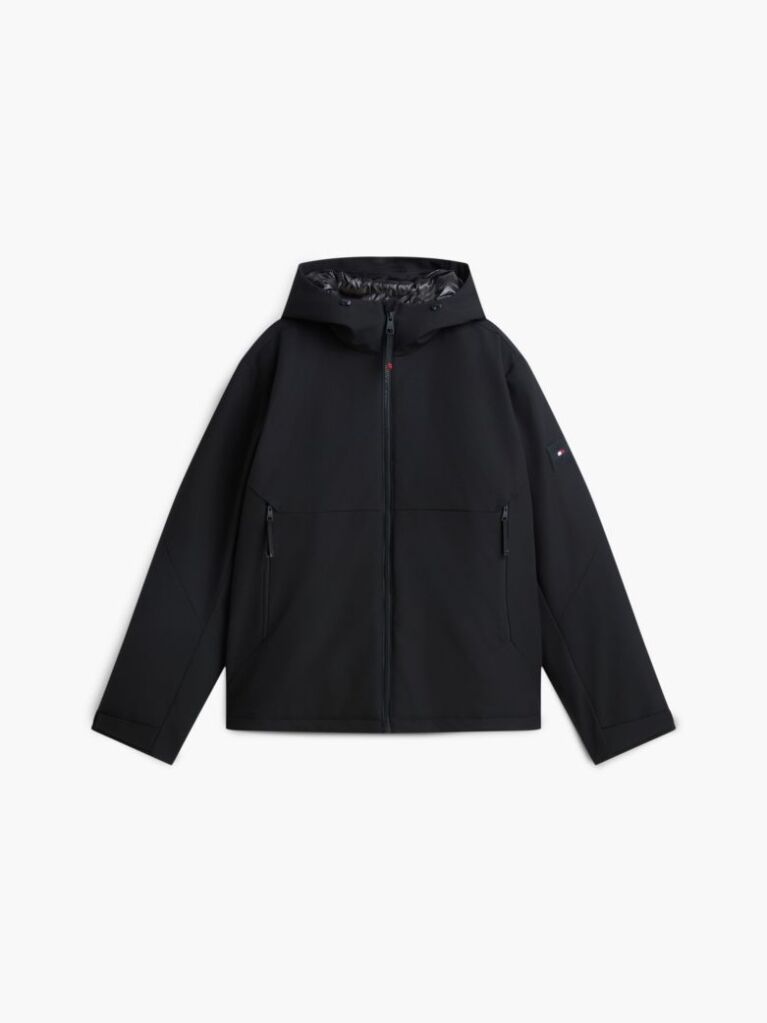 Black Performance Tech Water Repellent Padded Jacket  Men