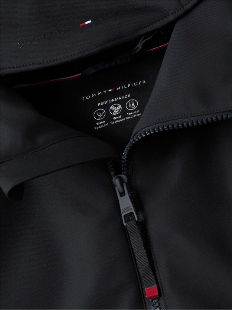 Black Performance Tech Water Repellent Padded Jacket  Men