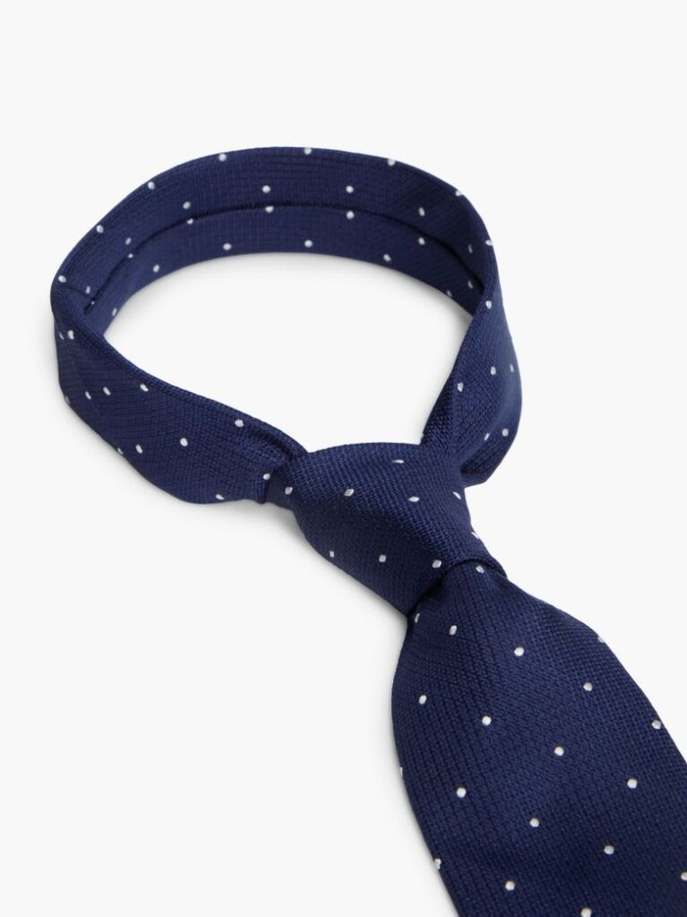 Multi New York Label Dot Silk Tie  Men
