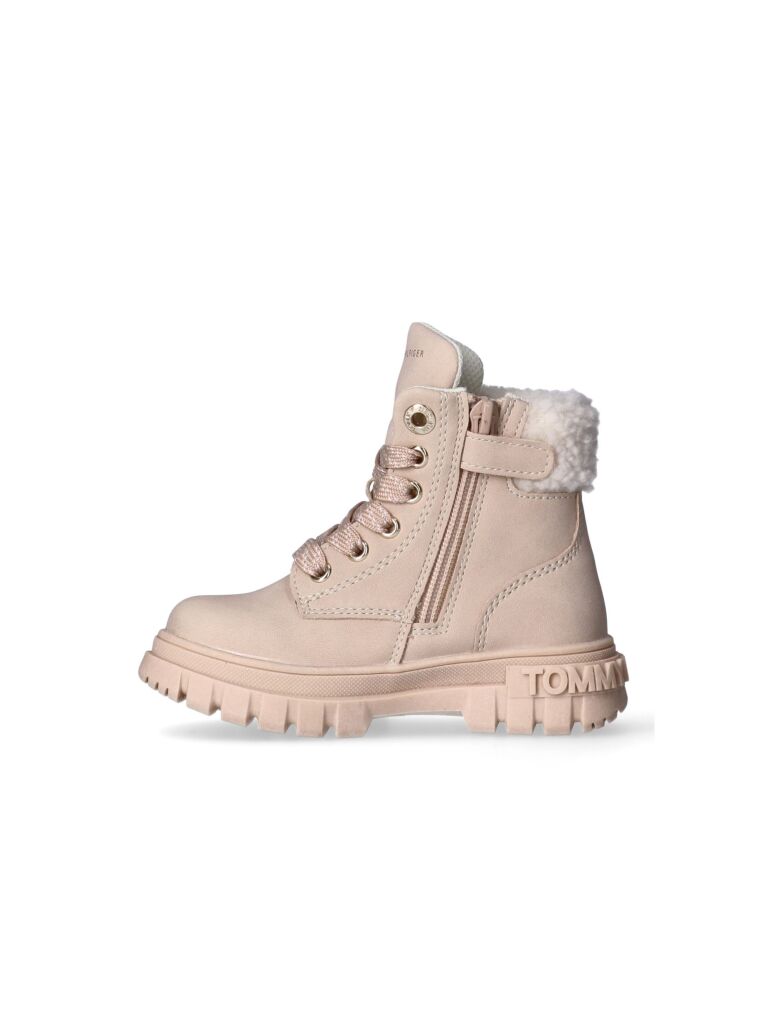 Beige Lace-Up Boots  Girls