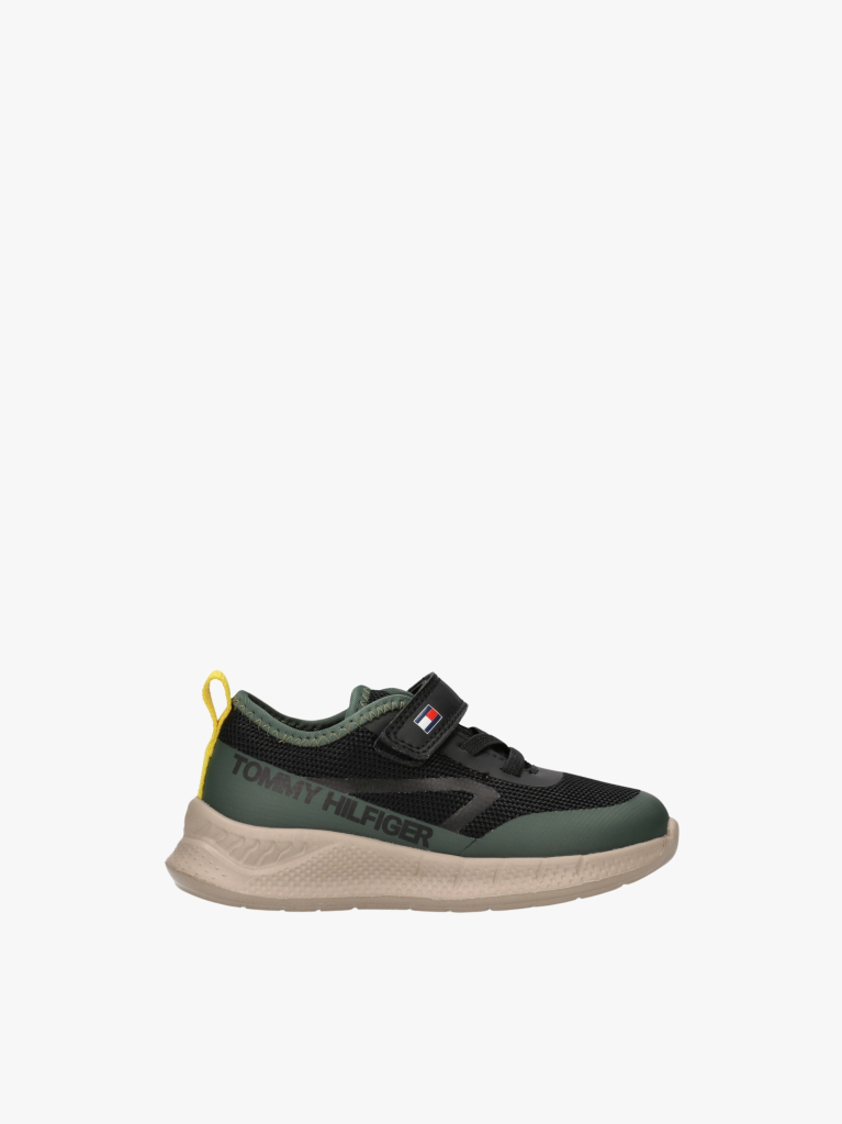 Multi Logo Mesh Lace-Up Trainers  Boys