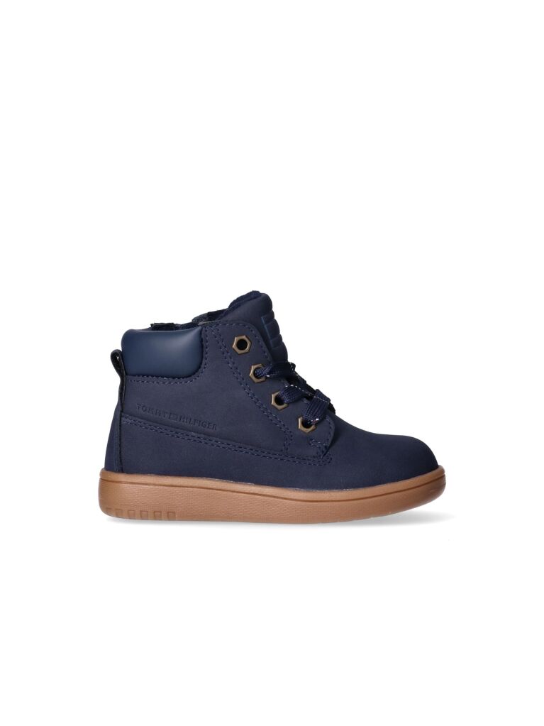 Blue Lace-Up Bootie  Kids Unisex