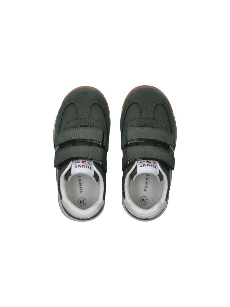 Green Low Cut Velcro Sneaker  Kids Unisex