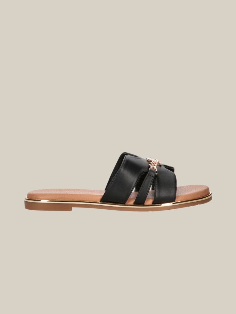 Black Chain Mules   Girls