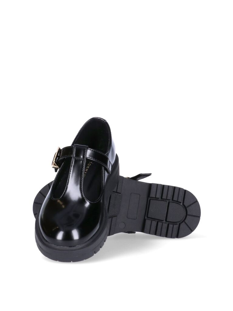 Black Block Heel Low Cut Shoes  Girls