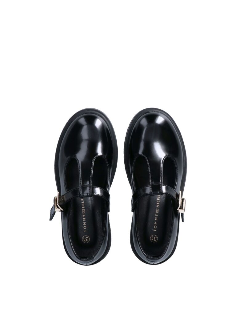 Black Block Heel Low Cut Shoes  Girls