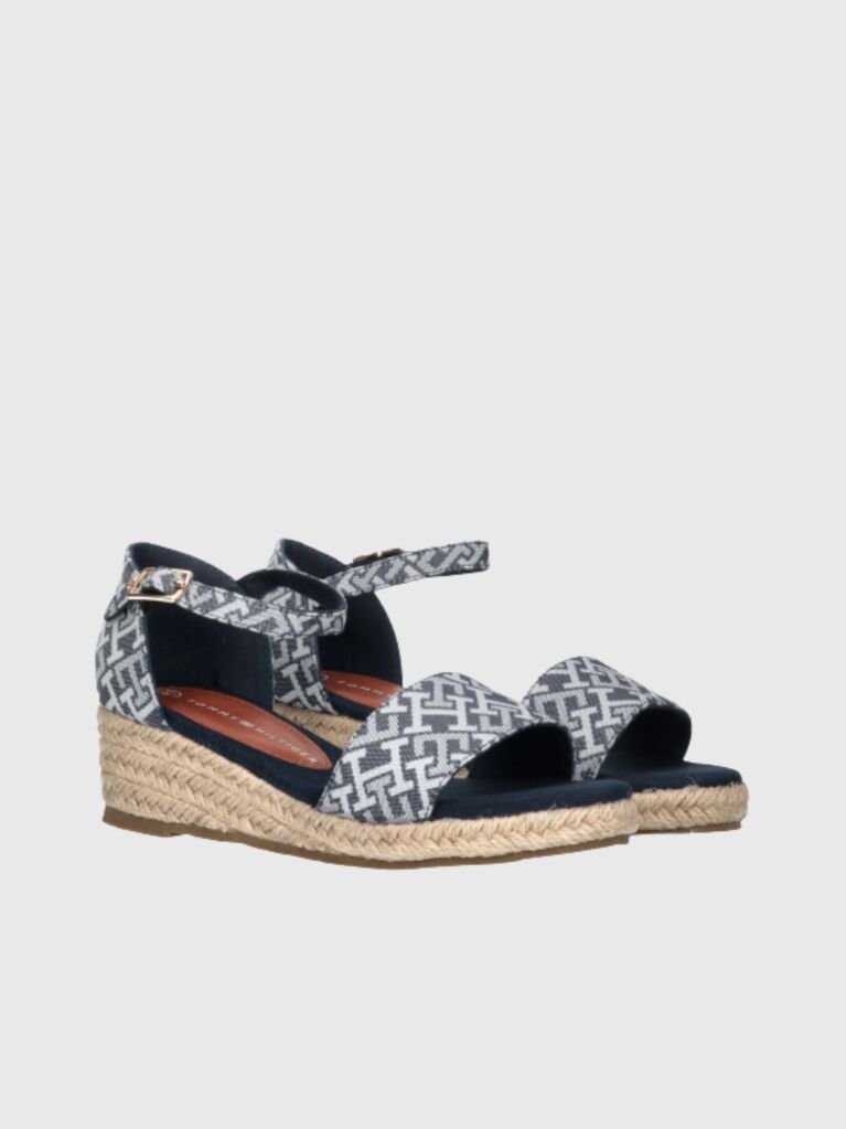 Blue Rope Wedge Sandal  Girls