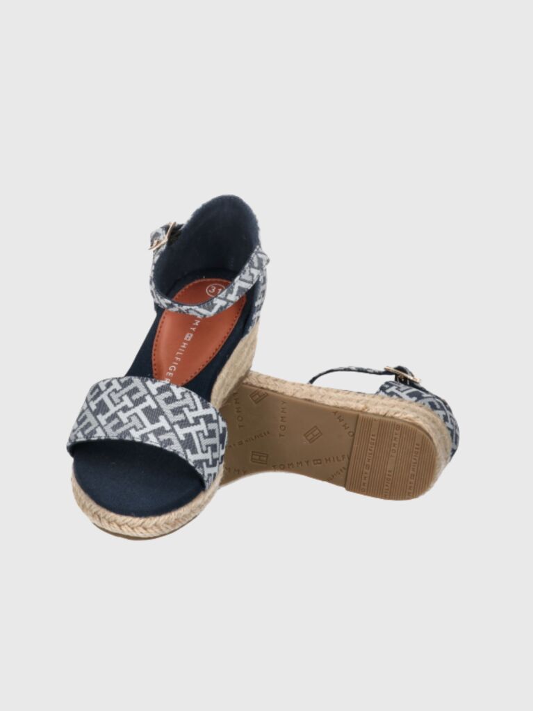 Blue Rope Wedge Sandal  Girls