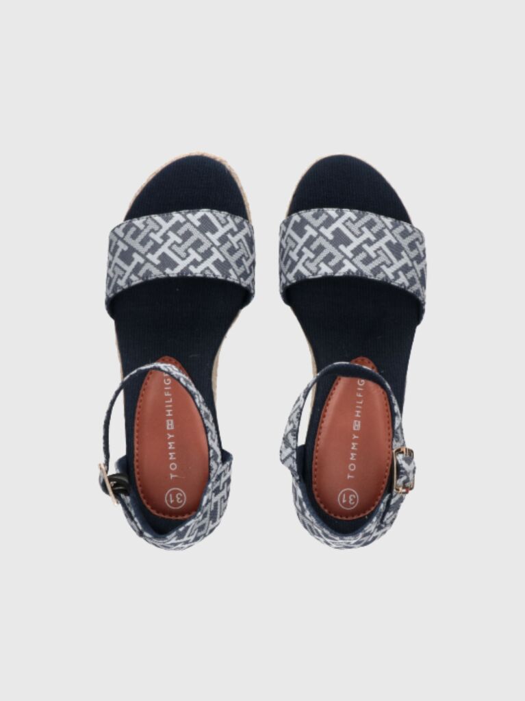 Blue Rope Wedge Sandal  Girls