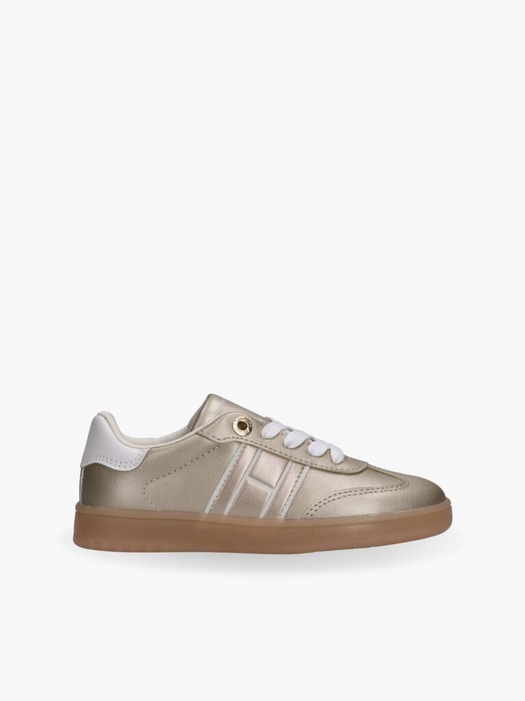 Gold Tonal Flag Sneakers  Girls