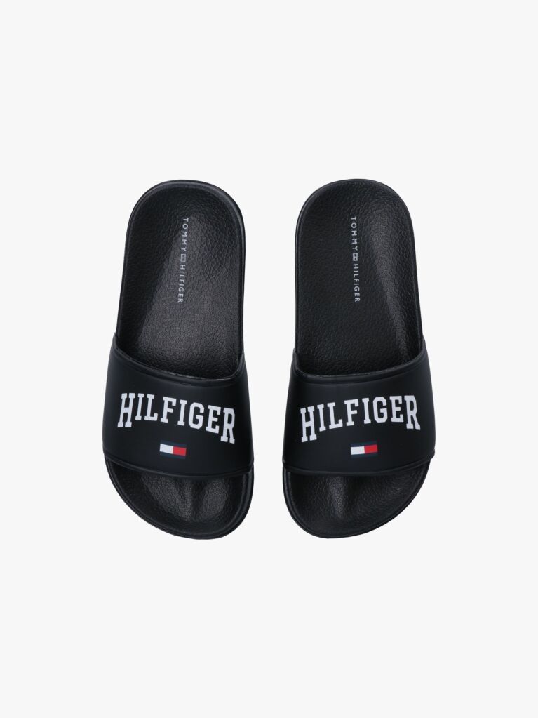 Black Logo Pool Slide  Kids Unisex