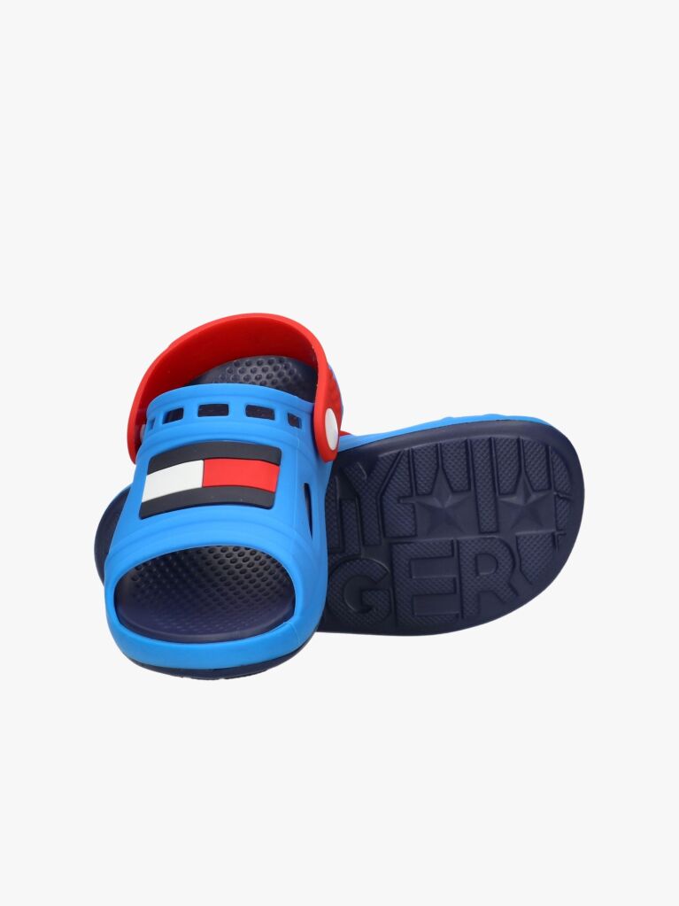 Multi Colour-Blocked Rubberised Flag Sandals  Kids Unisex