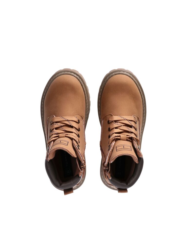Yellow Cleat Debossed Ankle Boots  Kids Unisex