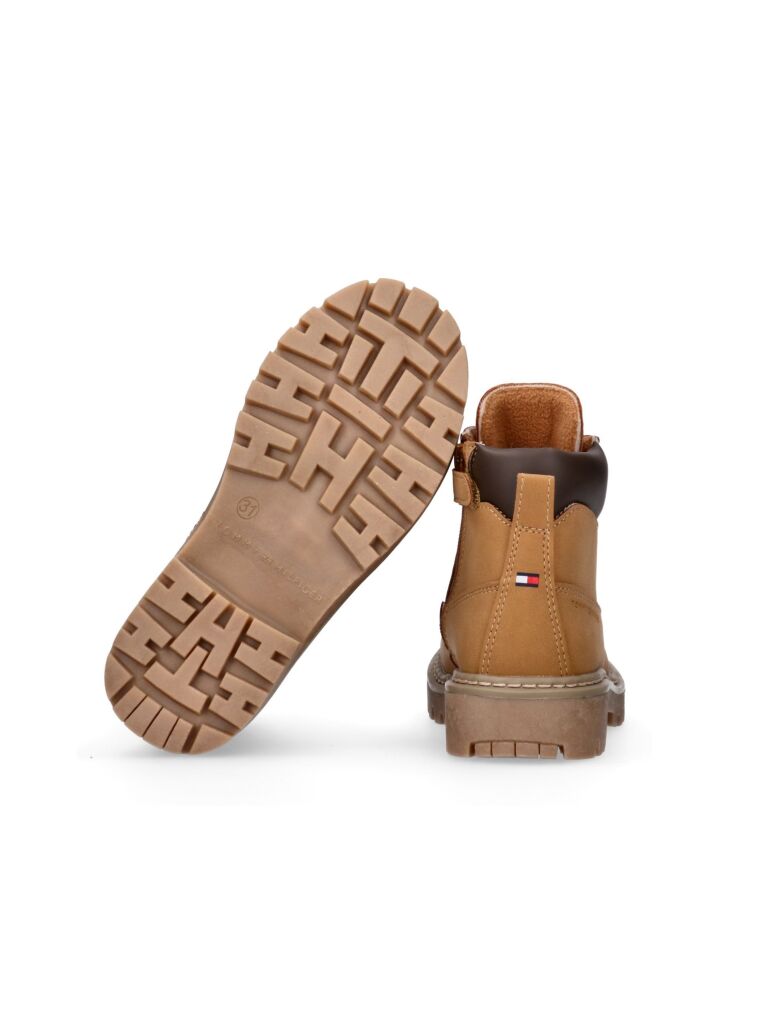 Yellow Cleat Debossed Ankle Boots  Kids Unisex