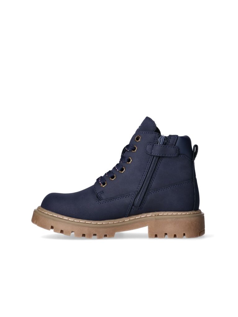 Blue Cleat Debossed Ankle Boots  Kids Unisex