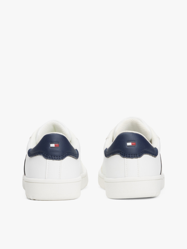 White Flag Contrast Heel Sneakers  Kids Unisex